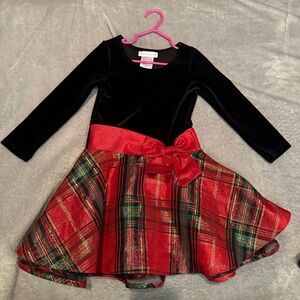 Bonnie Jean Black and Red Plaid Dress